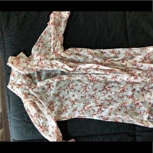 sheer floral lace top